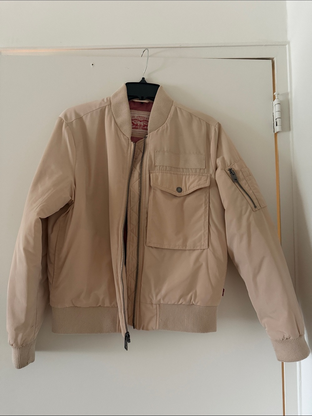 Levi's Tan Bomber Jacket with Utility Pocket